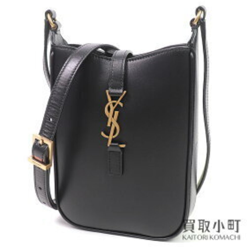 Yves Saint Laurent LE Pouch Crossbody Bag Black Calfskin YSL Monogram shoulder - Picture 1 of 7